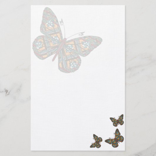 ウクライナ（昆虫）オオカバマダラ、モナーク文房具 便箋 (正面)