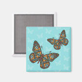 ウクライナ（昆虫）オオカバマダラ、モナーク磁石 マグネット (正面/裏面)