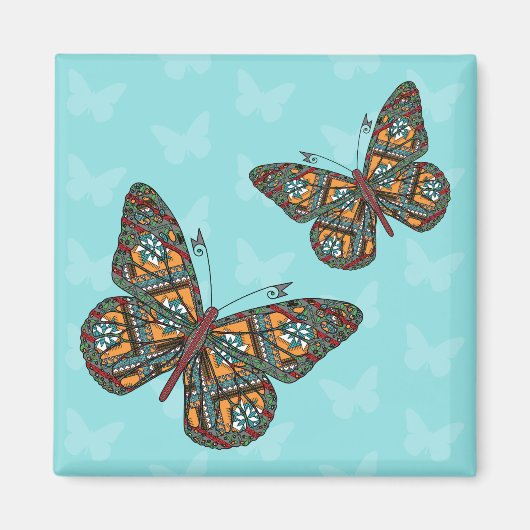 ウクライナ（昆虫）オオカバマダラ、モナーク磁石 マグネット (正面)