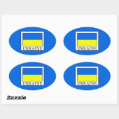 ウクライナ 楕円形シール (シート)
