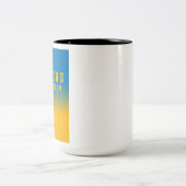 ウクライナ、自由の色 ツートーンマグカップ (中央)