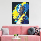 "ウクライナ"警報。泣く。痛み。 キャンバスプリント (インサイチュ (リビング))