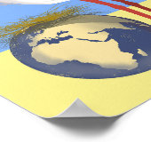 ウクライナ「青い黄色」の平和カラフルポスター ポスター (角)