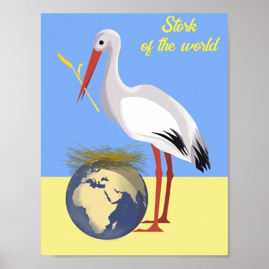 ウクライナ「青い黄色」の平和カラフルポスター ポスター (正面)