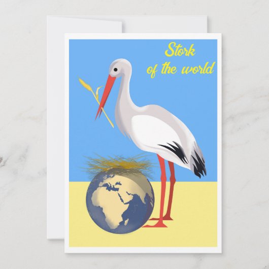 ウクライナ「青い黄色」の平和カラフル 招待状 (正面)