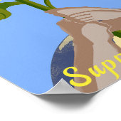 ウクライナ"青い黄色"平和ひまわりカラフル ポスター (角)