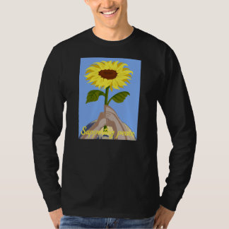 ウクライナ"青い黄色"平和ひまわりカラフル Tシャツ