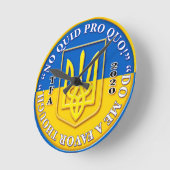 ウクライナ"No Quid Pro Quo"壁時計 ラウンド壁時計 (傾斜)