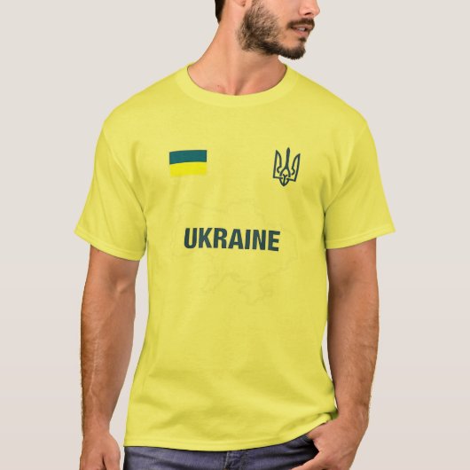 ウクライナIスタンドウクライナFLAをサポート Tシャツ (正面)