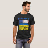 ウクライナIスタンドウクライナFLAをサポート Tシャツ (正面フル)