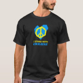 ウクライナI Sのウィメンズウクライナ国旗の平和 Tシャツ (正面)