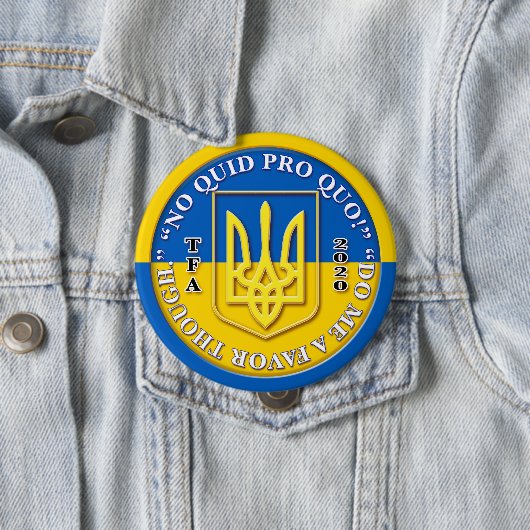 ウクライナNo Quid Pro Quoボタン 缶バッジ (インサイチュ)