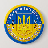 ウクライナNo Quid Pro Quoボタン 缶バッジ (正面)