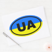 ウクライナUAヨーロッパ 楕円形シール (封筒)