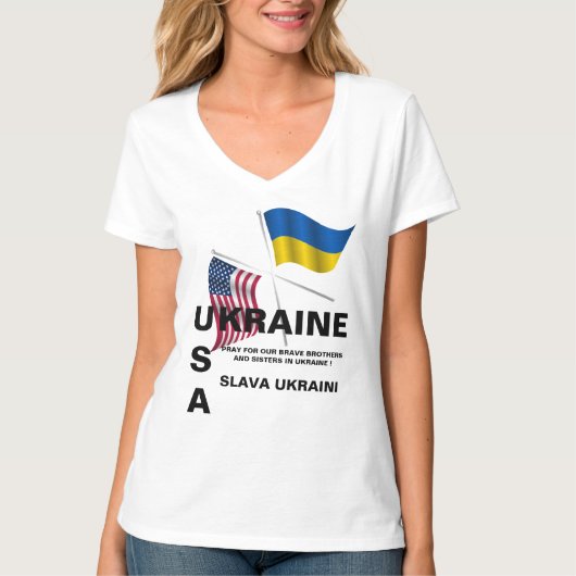 ウクライナUSAのTシャツ Tシャツ (正面)
