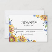 ウクライナWatercolorvRSVPカード 出欠カード (正面)