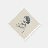 ウクラエレガントイナフォークアート紙ナプキンス スタンダードカクテルナプキン (角)