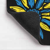 ウクラニアンの青と黄色のひまわり マウスパッド (コーナー)