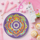 ウクラ伝統的イナフォークデコールパーティープレート ペーパープレート (パーティー)