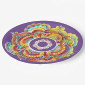 ウクラ伝統的イナフォークデコールパーティープレート ペーパープレート (アングル)