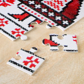 ウクラ伝統的イナ刺繍ウクライナガール ジグソーパズル (側面)