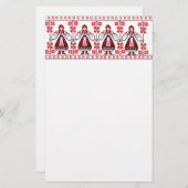 ウクラ伝統的イナ刺繍ウクライナガール 便箋 (正面/裏面)