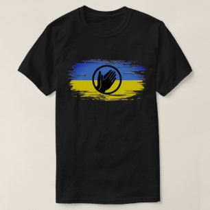 ウクラ祈ウナー青黄色の国旗 Tシャツ
