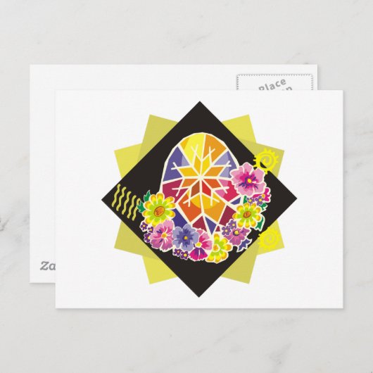 ウクラ絵を描ンイースター卵(20) シーズンポストカード (正面/裏面)