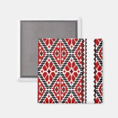 ウクリアニアレッド黒刺繍 マグネット (正面/裏面)