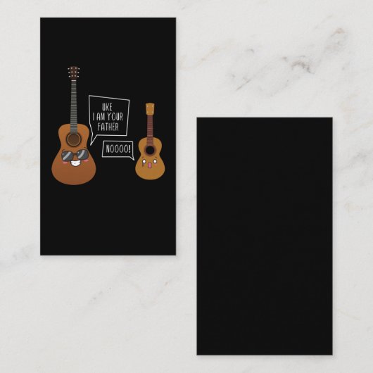 ウクレおもしろいレ奏者ギターミュージックユーモア 名刺 (正面/裏面)