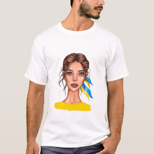 ウクレインストップウォール・ブラウン・ヘア Tシャツ