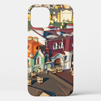 ウクレカラフルインバリゲートの冬の屋根 iPhone 12ケース