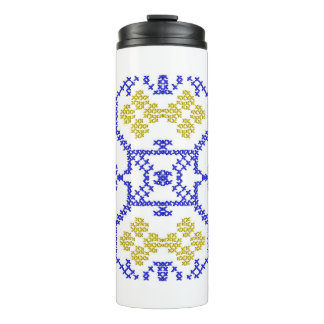 ウクレニの色のウクライナの刺繍 タンブラー