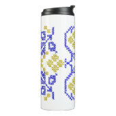 ウクレニの色のウクライナの刺繍 タンブラー (回転左)