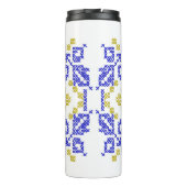 ウクレニの色のウクライナの刺繍 タンブラー (裏面)