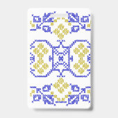 ウクレニの色のウクライナの刺繍 バッジ (裏面)