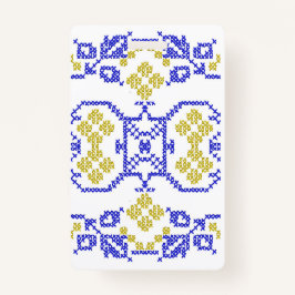 ウクレニの色のウクライナの刺繍 バッジ