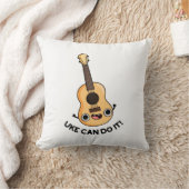 ウクレレおもしろいプ前向きン クッション (ブランケット)