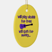 ウクレレおもしろいル セラミックオーナメント (右)