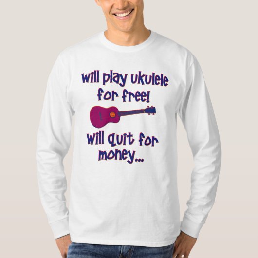 ウクレレおもしろいル Tシャツ (正面)