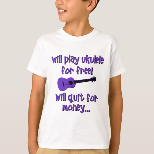 ウクレレおもしろいル Tシャツ (正面)
