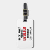 ウクレレから遠くにな背部およびだれも傷つきません! ラゲッジタグ (正面縦)