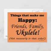 ウクレレが幸せになる ポストカード (正面/裏面)