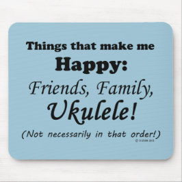 ウクレレが幸せになる マウスパッド