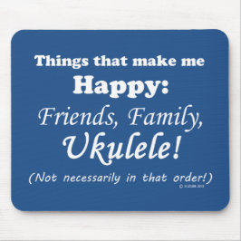 ウクレレが幸せになる マウスパッド