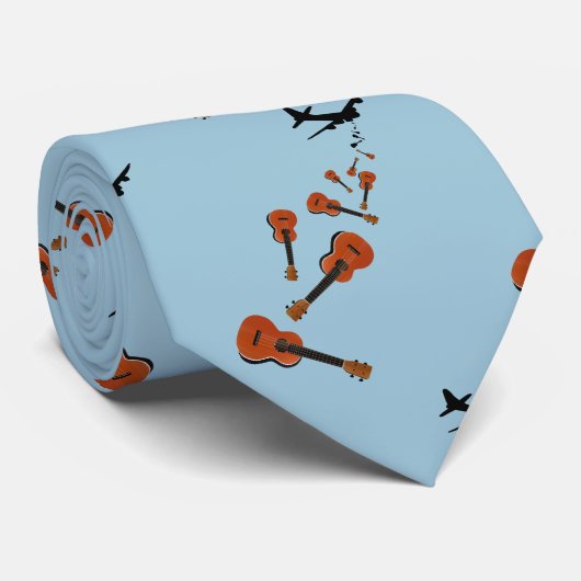 ウクレレが飛行機から落ちている ネクタイ (ロール)