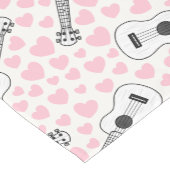 ウクレレとピンクのハート、ミュージシャン結婚ズ ショートテーブルランナー (コーナー)