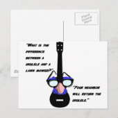 ウクレレと芝刈り ポストカード (正面/裏面)