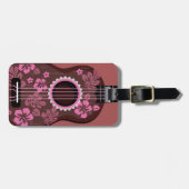 ウクレレのカスタムな文字の荷物のラベル ラゲッジタグ (正面横)