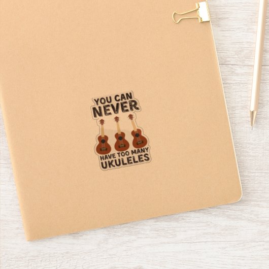 ウクレレのヴィンテージが多すぎることはない シール (ノートブック)